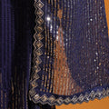 The Twilight Shimmer Georgette Saree