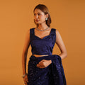 The Twilight Shimmer Georgette Saree