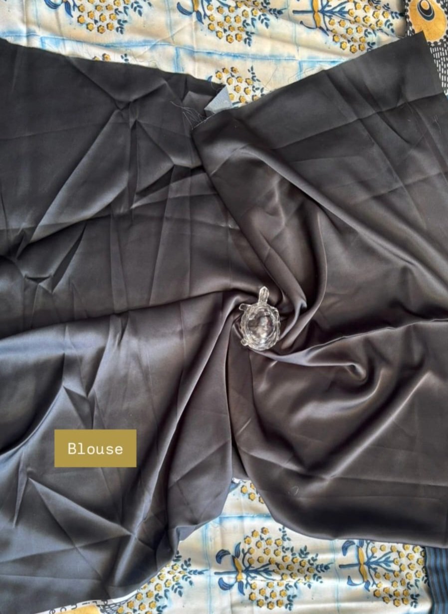 The Heritage Stripe Symphony - Satin Silk Saree