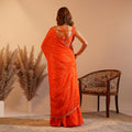 The Oh-So-Orange Pre-Draped Lehenga Saree