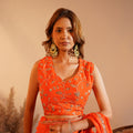 The Oh-So-Orange Pre-Draped Lehenga Saree
