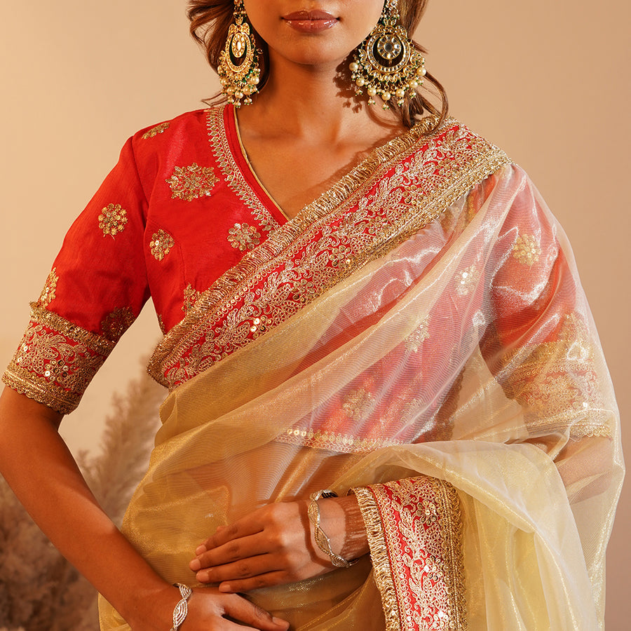 The Shadi Mubarak - Heavy Soft Twill Net Saree