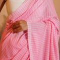 Pastel Pink Khadi Cotton Saree