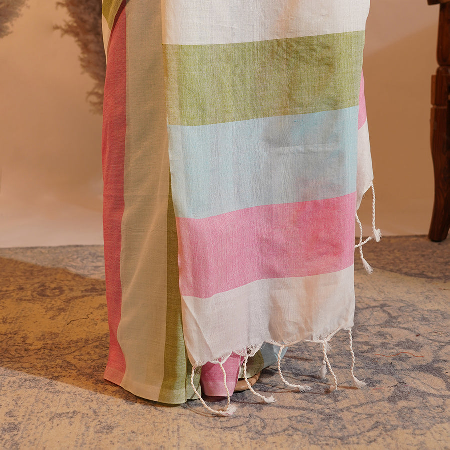 Candy Meadow Khadi Cotton Saree