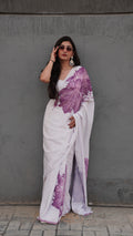 The Ethereal Bloom - Luxe Japan Satin Saree