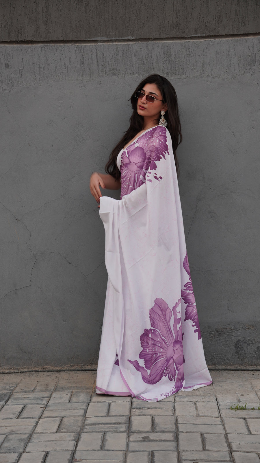 The Ethereal Bloom - Luxe Japan Satin Saree