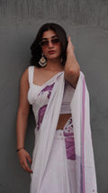 The Ethereal Bloom - Luxe Japan Satin Saree
