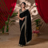 Noor-e-Shaam - Velvet Saree with Antique Gold Work