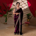 Noor-e-Shaam - Velvet Saree with Antique Gold Work