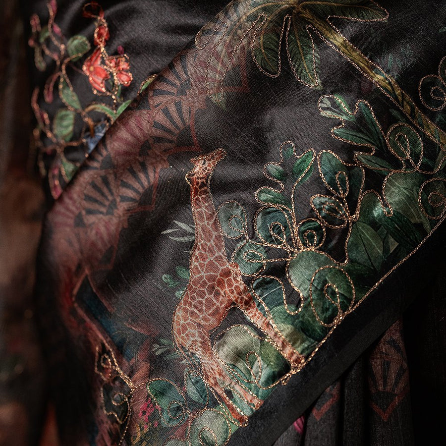 The Midnight Safari - Zarna Silk Saree