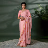 Aura of Art - Blush Pink Hand-Painted Cotton Saree
