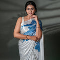 The Ethereal Bloom - Luxe Japan Satin Saree