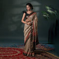 Vintage Circular Charm - Soft Silk Saree