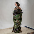 The Boho-Chic Batik - Soft Silk Fusion Saree
