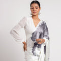 The Ethereal Bloom - Luxe Japan Satin Saree