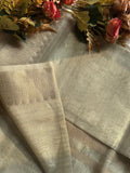 Sage &amp; Gold Chanderi Saree