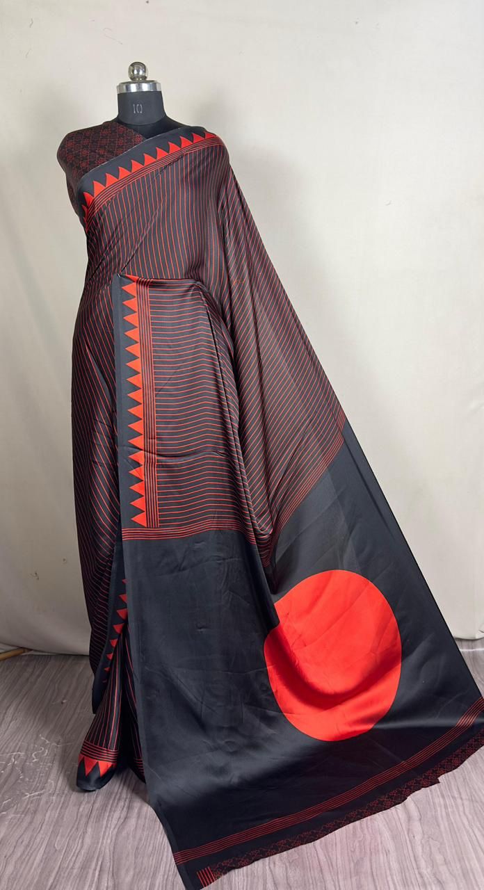 The Contrast Series - Premium Japan Satin Sarees