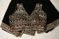 Noor-e-Shaam - Velvet Saree with Antique Gold Work