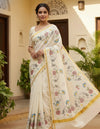 The Royal Gaj-Kusum - Hand-Painted Liva Saree