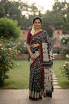 Vrindavan Noir – Mul Cotton LIVA Saree