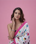 Candy Dot - Multicolour Polka Dot Cotton Saree