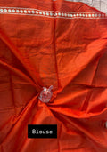 Sinduri-Rekha - Graphic Ajrakh Print Cotton Saree