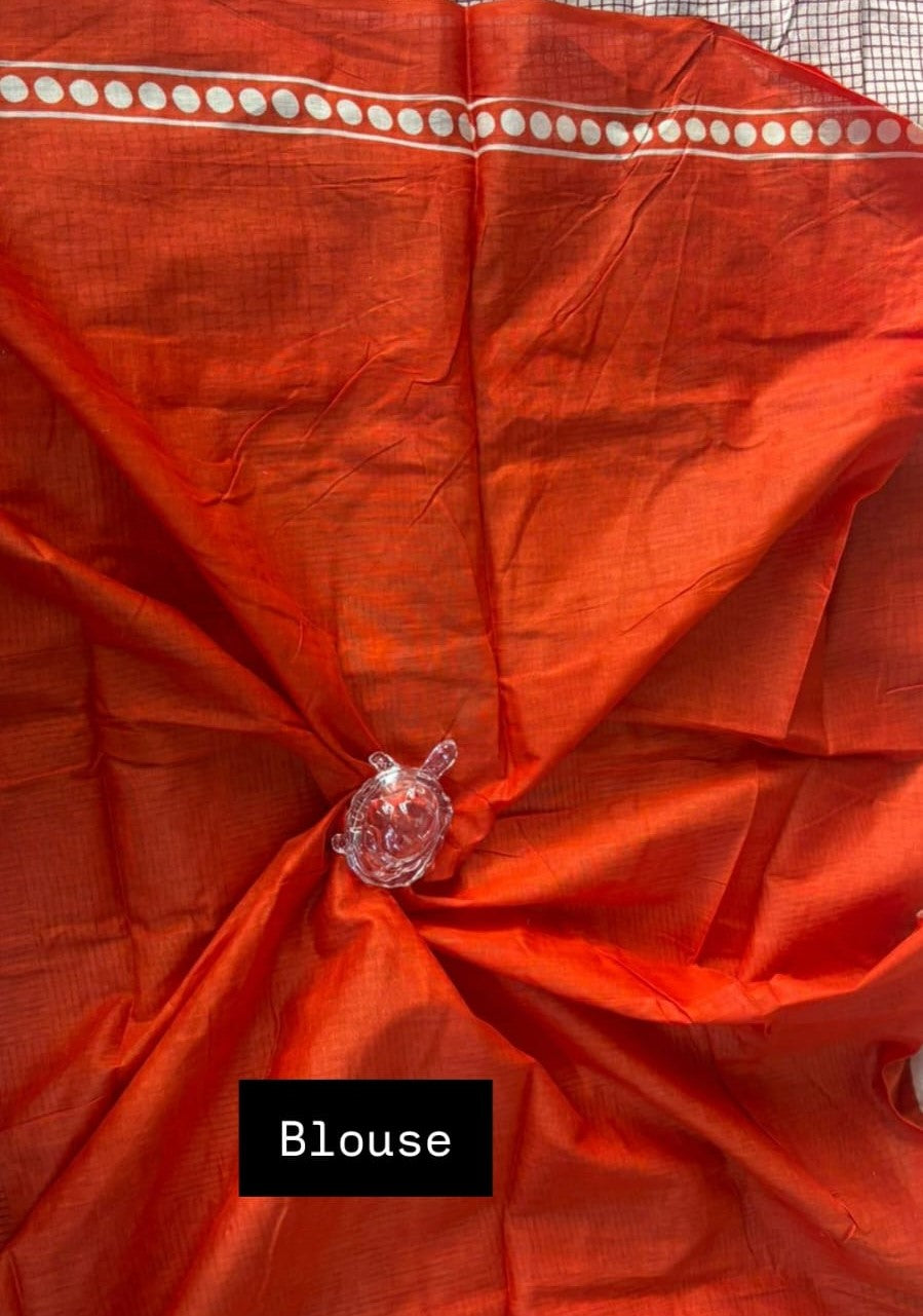 Sinduri-Rekha - Graphic Ajrakh Print Cotton Saree