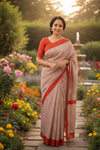Sinduri-Rekha - Graphic Ajrakh Print Cotton Saree