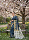The Heritage Stripe Symphony - Satin Silk Saree
