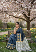 The Heritage Stripe Symphony - Satin Silk Saree