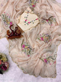 The Blooming Meadow - Chiffon Silk Saree