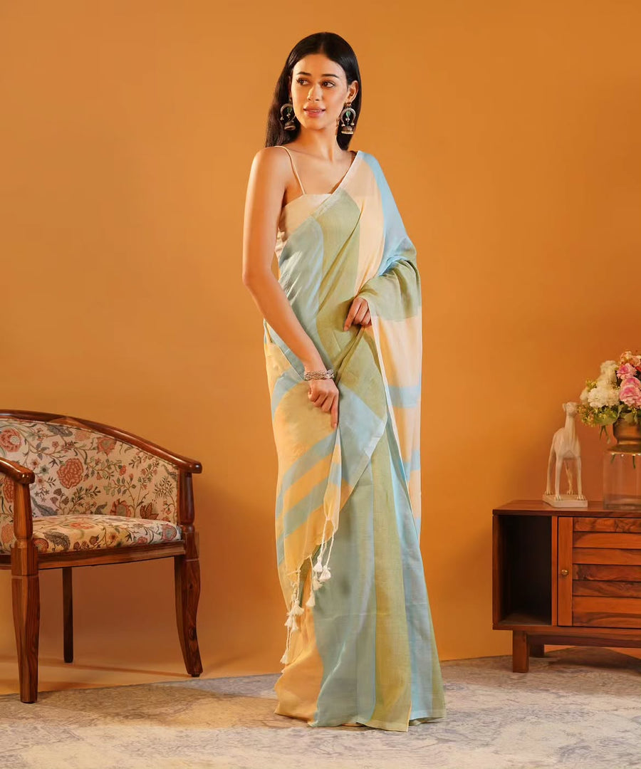 Sunshine Breeze - Khadi Cotton Saree
