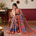 Multicolour Patola Print Georgette Saree