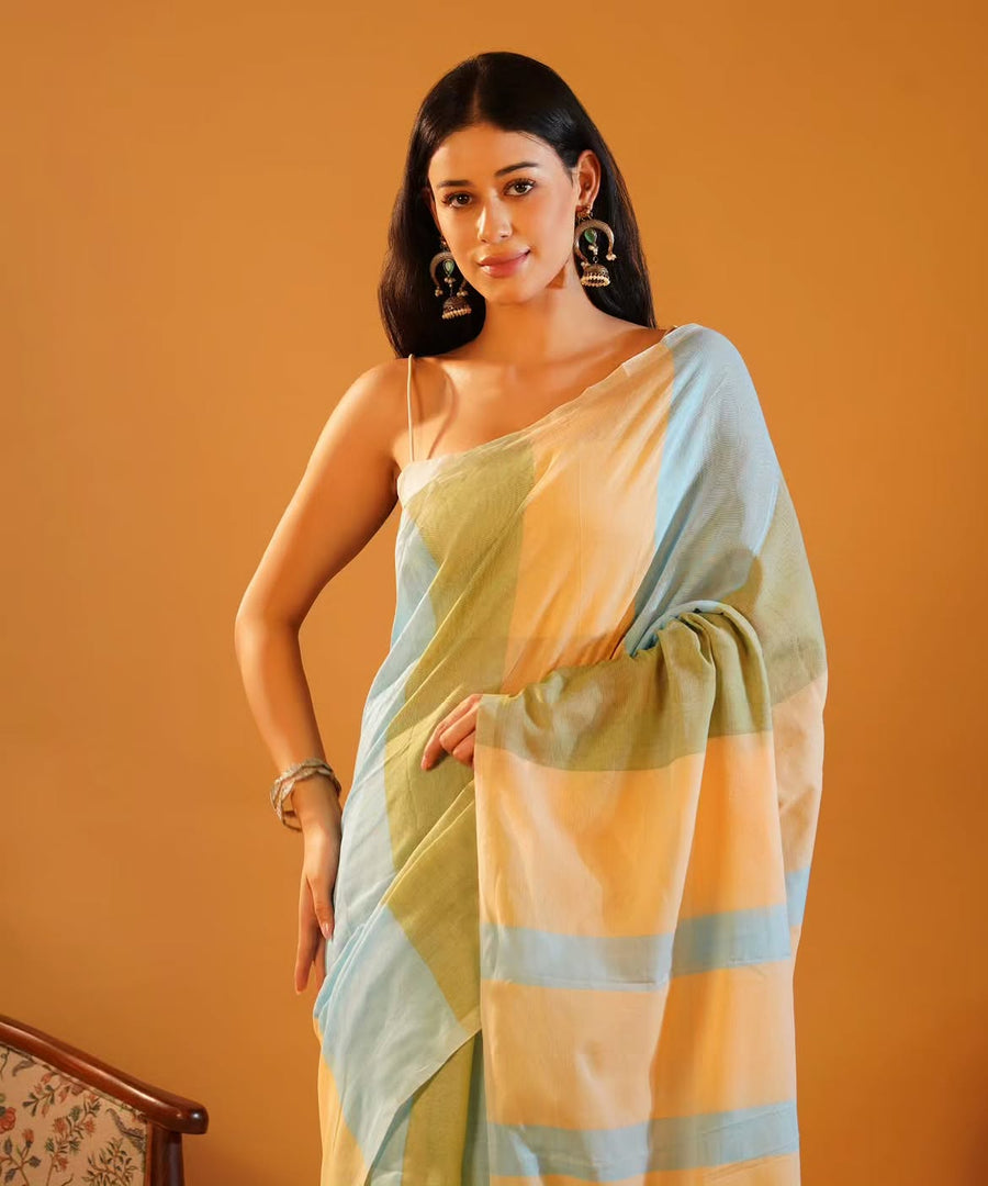Sunshine Breeze - Khadi Cotton Saree