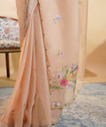 The Blooming Meadow - Chiffon Silk Saree