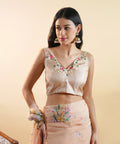 The Blooming Meadow - Chiffon Silk Saree