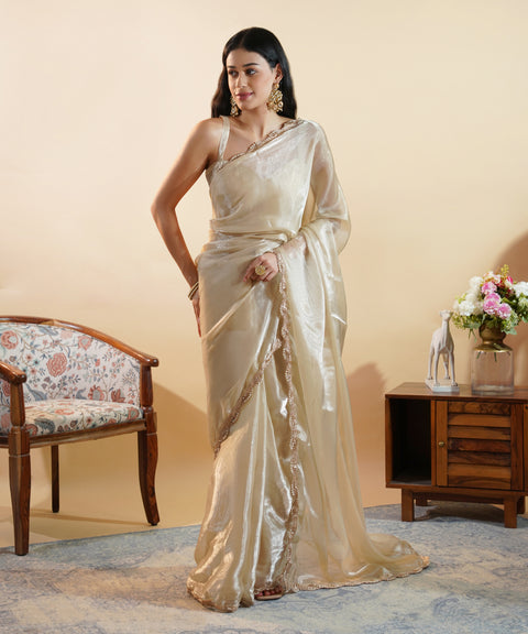 Ivory Radiance - Jimmy Choo Saree