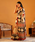 Rang Rekha - Hand Block Printed Mul Cotton Saree