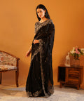 Kohl & Gold - Sequins Embroidered Saree with Designer Blouse