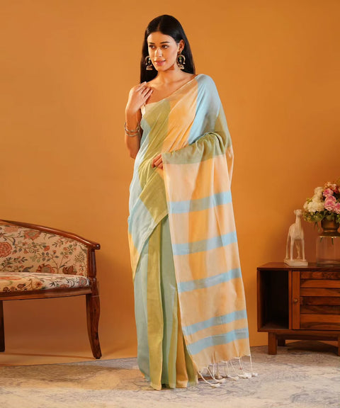 Sunshine Breeze - Khadi Cotton Saree
