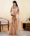 The Blooming Meadow - Chiffon Silk Saree