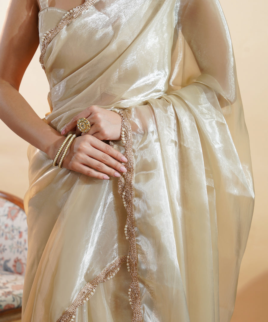 Ivory Radiance - Jimmy Choo Saree