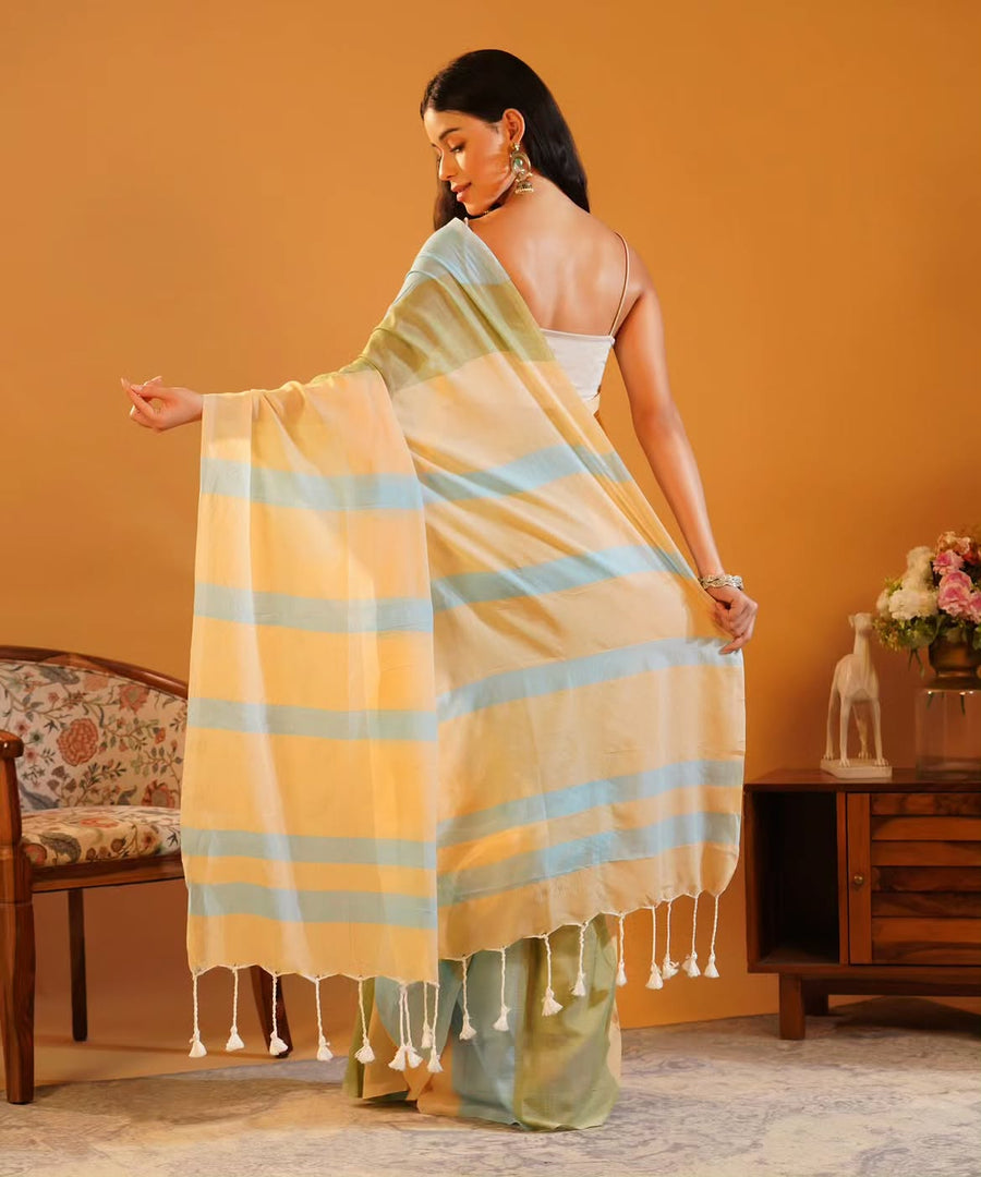 Sunshine Breeze - Khadi Cotton Saree
