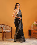 Reshmi Raat - Hand-Blocked Mul Cotton Saree